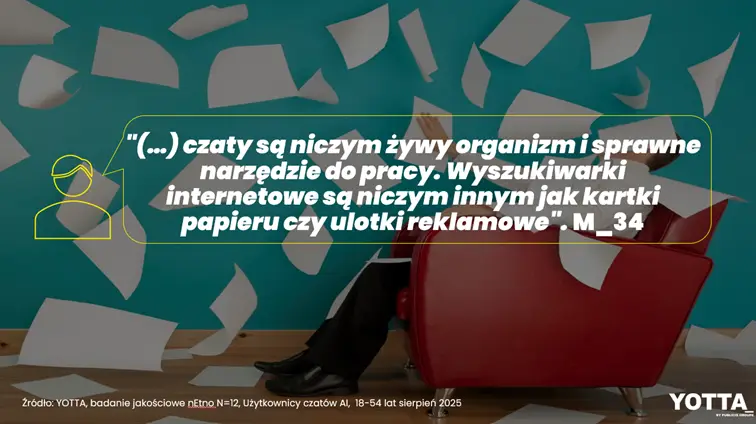 insighty konsumenckie - cytat z badania YOTTA